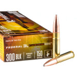200 Rounds of .300 AAC Blackout Ammo by Federal Fusion MSR - 150gr Bonded SP