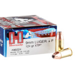 250 Rounds of 9mm + P Ammo by Hornady - 124gr XTP JHP