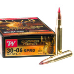 20 Rounds of 30-06 Springfield Ammo by Winchester Copper Impact - 180gr Copper Extreme Point