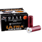 250 Rounds of 12ga Ammo by Federal Ultra Clay & Field - 1 1/8 ounce #8 shot