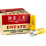250 Rounds of 20ga Ammo by Estate Super Sport Competition Target - 7/8 ounce #8 shot