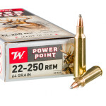 20 Rounds of .22-250 Rem Ammo by Winchester Super-X - 64gr PSP