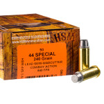 50 Rounds of .44 S&W Spl Ammo by HSM Cowboy Action - 240gr LSWC